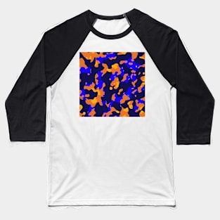 Camo Orange Blue Baseball T-Shirt